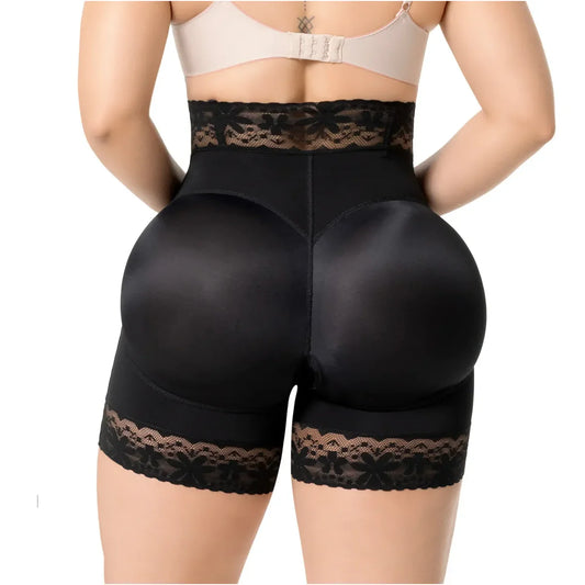 Fajas Salome High Waisted Shaper Shorts with Front Hooks